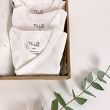 Body neonato in cotone biologico con apertura a kimono