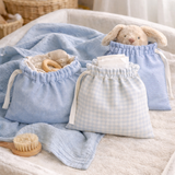 Multipurpose upcycled cotton bags 3x